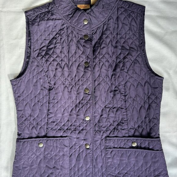 NorthCrest Classic Lightweight Purple Quilted Vest Size Medium 10-12 - Picture 1 of 8